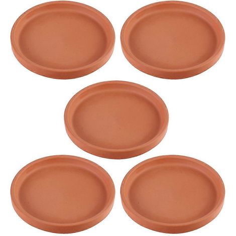 Lot de 5 soucoupes en céramique pour pots de fleurs, supports pour pots de jardin, plateaux de plantation (1/5)