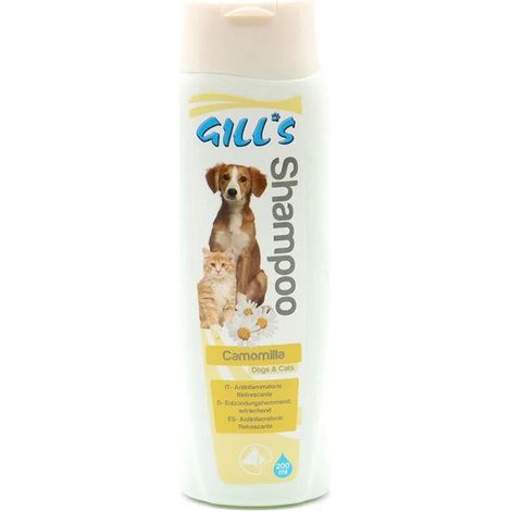 Set 6 pezzi Gill'S Shampoo Camomilla 200 ml per cani e gatti rinfrescante e antinfiammatori (1/2)
