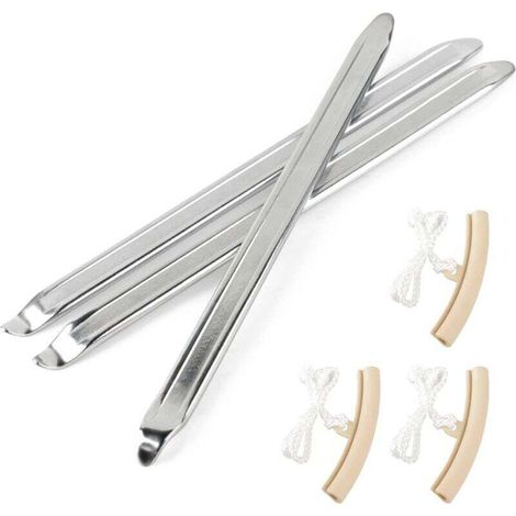 3 Manganese Steel Tire Levers 25cm with Rim Protectors for Motorcycle Car Scooter Bike (1/4)
