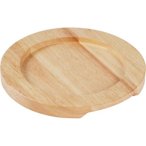 Support en bois clair pour plat rond en fonte avec oreilles GJ554 - Ref GJ555 - Olympia (1/2)