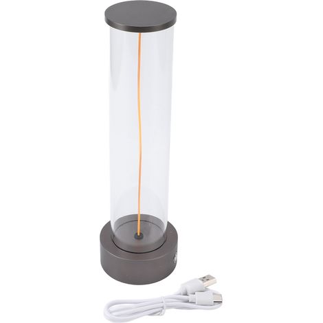 Ortviai Lampe de bureau minimaliste tactile, rechargeable USB, sans fil et dimmable pour chambre, couloir ou escalier (1/5)