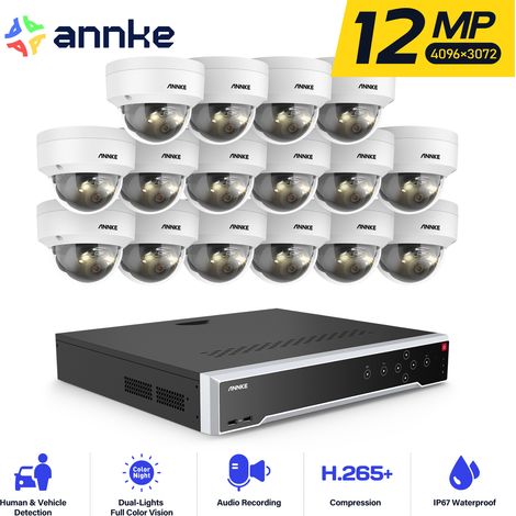 ANNKE 12MP Überwachungskamera Set Aussen,32 Kanäle NVR mit 16 POE IP Kameras,Bewegungserkennung,Nachtsicht,App/PC Fernbedienung (1/5)