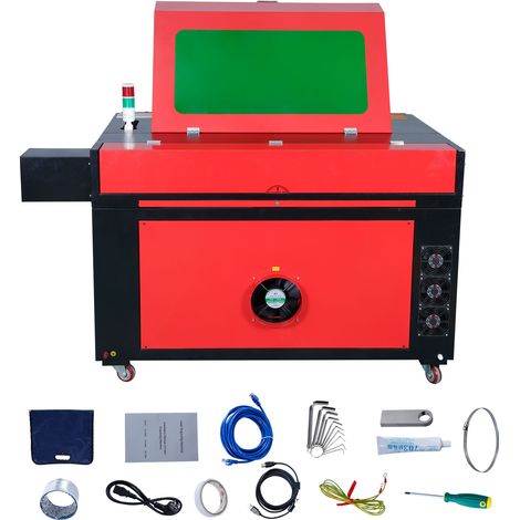 Mophorn Graveur laser CO2 100 W 600 x 900 mm Découpeur laser 800 mm/s avec assistance pneumatique Compatible avec LightBurn CorelDRAW Windows Mac OS (1/5)