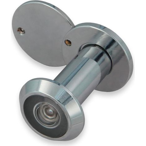 Vision Grand Angle  Installation Facile pour Sécurité Domicile  Anti-Rayures, Chrome Brillant
