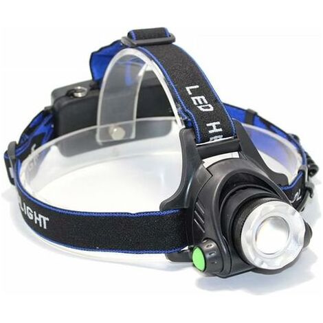 Wiederaufladbare LED-Stirnlampe, 8000 Lumen T6/L2 LED-Stirnlampe mit 3 Modi, zoombar, wasserdicht und taschenlampenähnlich. (1/4)