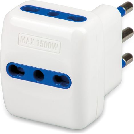 Adattatore Triplo Disassato 16A 2P+T Bianco ( MASTER cod. 05921 )