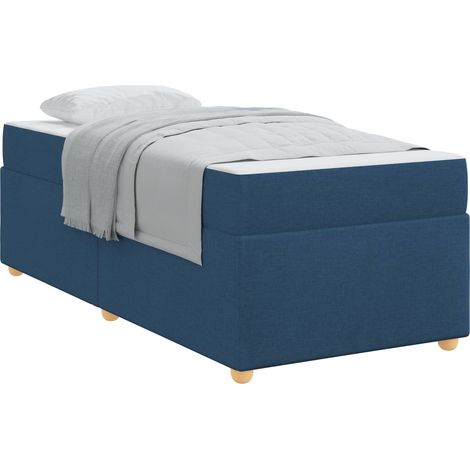 Maison Exclusive - Cadre de lit avec matelas Bleu 80 x 200 cm tissu