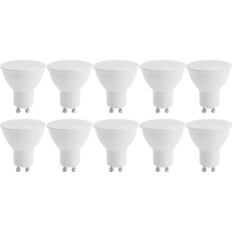 Ampoules LED GU10 Spot, 5W blanc chaud 3000K (équivalent à 50W halogène) Ampoule à économie d'énergie, 400LM angle de faisceau 120° non dimmable, 10 pièces.
