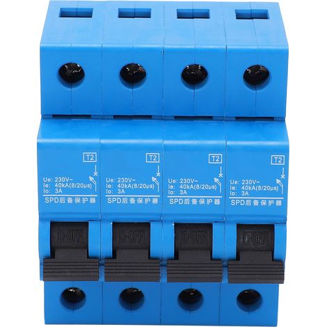 Parafoudre pour Maison Antifeu Protège-Surtension SPD 4P LTSCB-40KA 230V Bleu (1/5)