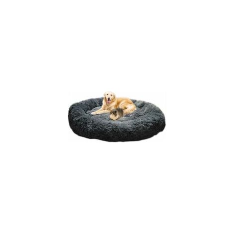 Lit moelleux rond pour chien et chat extra large 100cm – Lavable – Coussin orthopédique – Dessous antidérapant (1/4)