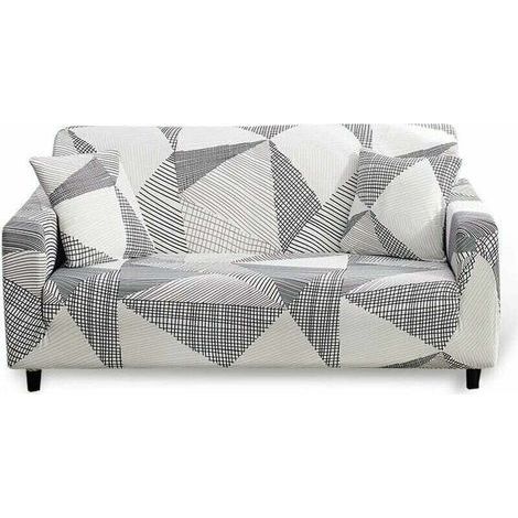 Housse extensible pour canapé 2 places avec accoudoirs, universelle, magique et antidérapante (1/4)