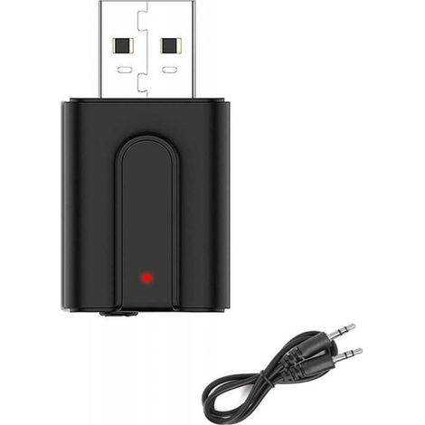 Adaptateur Bluetooth 5.0 Transmetteur Et Récepteur 2-En-1 Usb Sans Fil Avec Câble Audio Numérique 3.5 Mm Pour Tv/Pc/Autoradio (1/5)