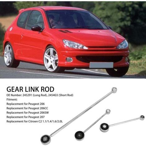 NALOOKAMIC Tige de liaison de changement de vitesse 24529 Ensemble de tringlerie de vitesse pour Peugeot 206 206CC 206SW 207