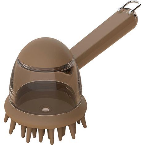 Brosse de bain pour animaux de compagnie - avec poils en silicone - pour chiens et chats (1/5)