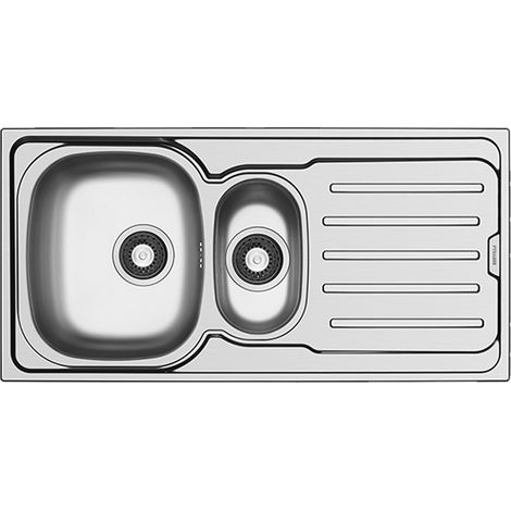 1.5 Bowl Stainless Steel Kitchen Sink with Drainer, 1000 x 500mm