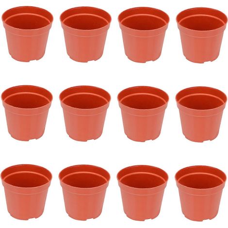Pots de fleurs en plastique pour pépinière, compatibles avec une utilisation au jardin, lot de 30 pots en PP marron résistants (1/5)
