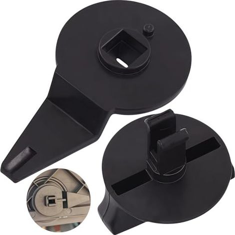 [JAMAIS UTILISÉ]Ensemble Boîte Bagages Queue Boucle, Boîte Coffre Serrure Bagages Support, Triangle Support Bouton, Convient à la Plupart des Modèles, Boucle d'origine, Simple et Beau(Base + Boucle) N (1/5)