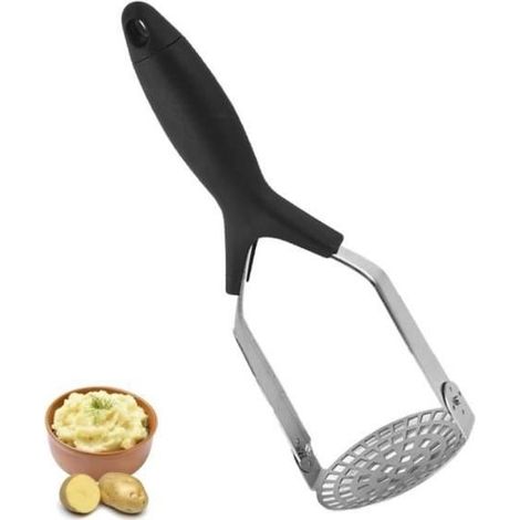 Presse Purée Manuel Ecrase Pomme de Terre en Acier Inoxydable Presse-Purée de Pommes de Terre pour Fruits, Légumes, Aliments (1/4)