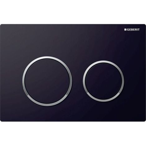 Geberit Omega20 - Betätigungsplatte OMEGA20, schwarz / chrom poliert 115.085.KM.1