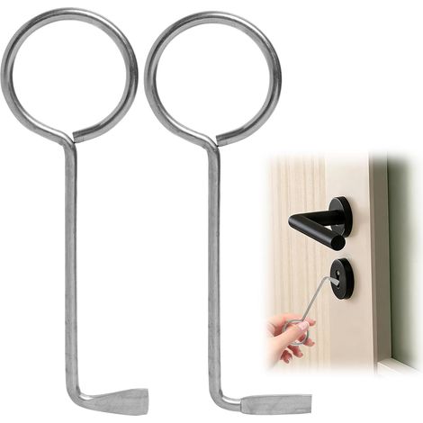 2 Pièces Clé Passe-Partout, Acier Inoxydable, Outil Serrurier, Serrures à Crochets, Portes de Chambre