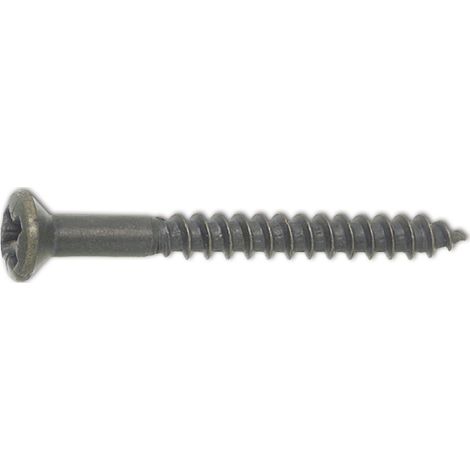 DIN7995 3.5 x 30 Pozidriv 2 Messing brüniert Holzschraube Linsensenkkopf