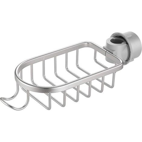 Porte-savon suspendu sans perçage en aluminium – Lot de 1 support mural polyvalent pour salle de bain et cuisine (1/3)