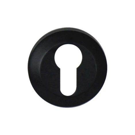 Rosetas cilíndricas redondas - aluminio anodizado negro x2