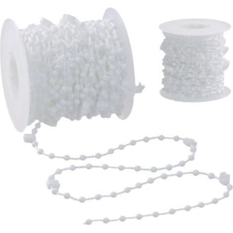10 Mètres Cordon de Chaîne de Perles,Chaîne de Remplacement pour Store,Rouleau Corde de Perle de Rideau,Store Enrouleur Chaîne,Chaîne de Store Verticale,pour Stores à Bandes Verticales (1/4)