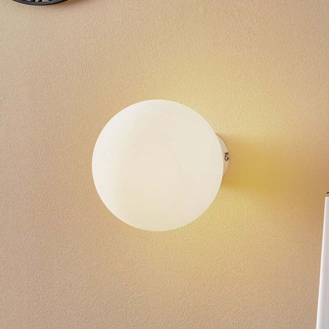 [NEUWERTIG] B-Ware Wandleuchte Dione LED Wandlampe dimmbar Metall Glas weiß 20cm 23cm IP20 (1/2)