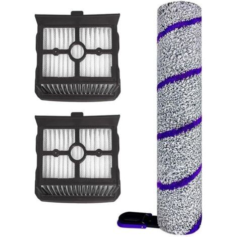 Roller brush with HEPA filter for vacuum cleaners. Accessory for dry and wet floor cleaning systems (1 roller brush + 2 HEPA filters).