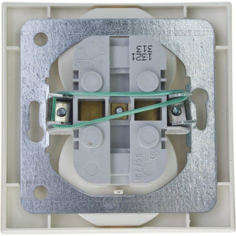 AS Doppelsteckdose mit/mit ecru GP-2GZ/27