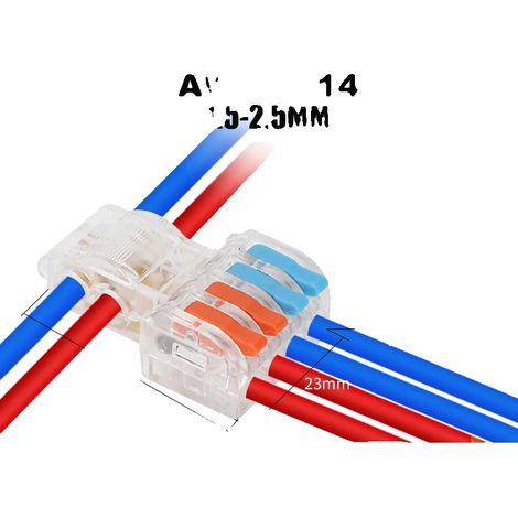 Conectores eléctricos, diseño de terminal de tornillo, soporte de bajo voltaje, T24B AWG16-14, 5PCS-b (1/2)