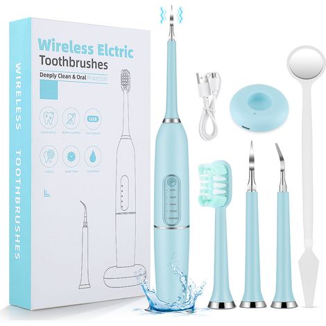 Irrigateur Oral - Brosse À Dents Électrique 5 Modes - Nettoyage Profond Plaque Dentaire Tartre Résidus Alimentaires - Sans Fil - 1 Pièce (1/5)