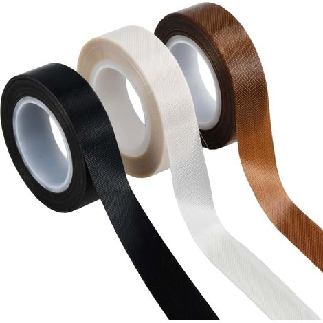 Lot de 3 Ruban Adhésif, Haute Température 260°C Bande en Fibre de Verre, 15mm x 10m, Isolant et Anti-adhésif, pour Machine à Emballer Sous Vide, Scelleuses à Impulsion (1/5)