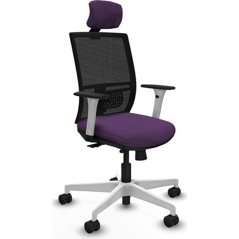 Sedia ufficio piqueras y crespo Yunquera bianco schiuma comfort (1/2)