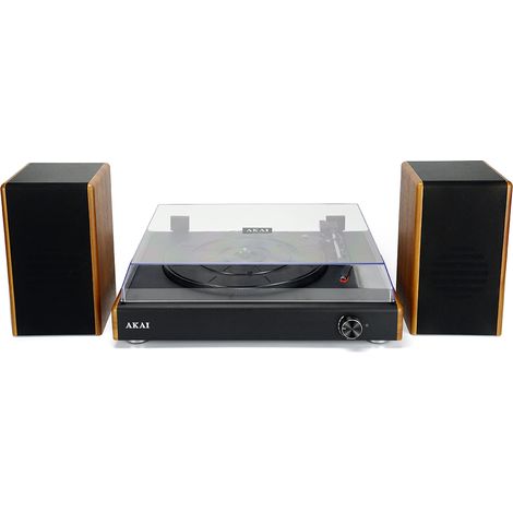 Platine vinyle Akai ATT-240SP 2×10 W RMS Bluetooth 5.3 USB RCA Arrêt automatique Finition noyer
