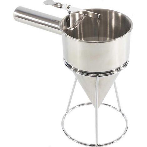 Entonnoir en acier inoxydable pour boulettes de poulpe Distributeur de pâte à gaufres Outils de cuisine pour crêpière (1/5)