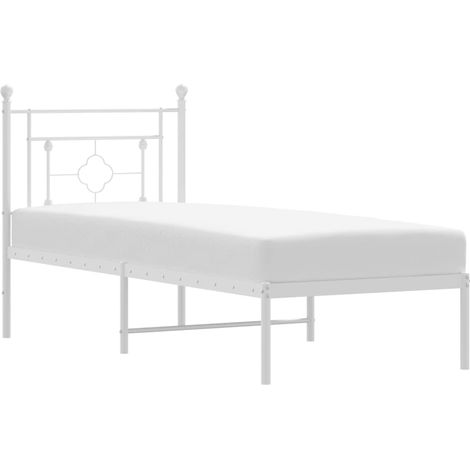 Maison Exclusive - Giroletto con Testiera Metallo Bianco 80x200 cm