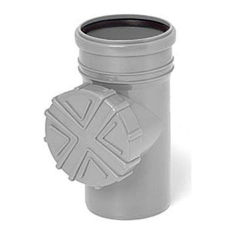 Abflussreiniger mit Sieb für 110-mm-Abflussrohre, grau (1/2)