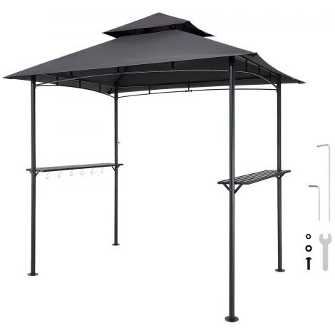 Gazebo de Barbecue - 243 x 150 cm Tonnelle de BBQ Extérieur avec (1/5)
