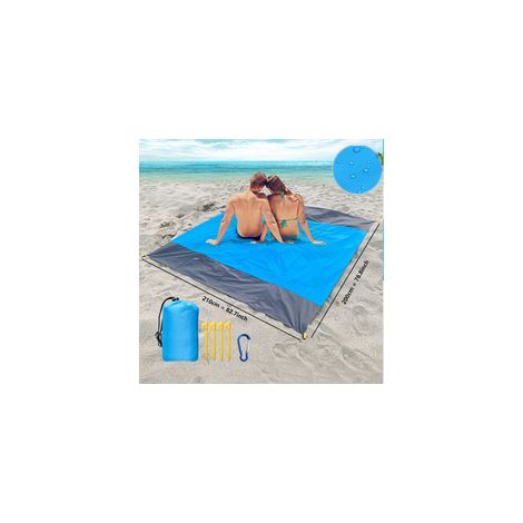 Tapis de plage anti-sable, léger, durable, à séchage rapide, tapis de camping et de pique-nique imperméable, couverture de plage pour le camping (1/5)