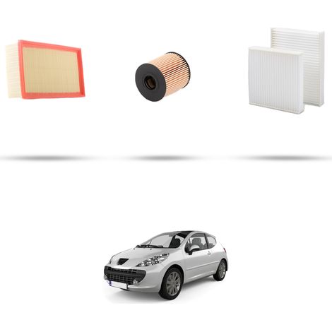 Kit tagliando 3 filtri compatibile con Peugeot 207 1.6 16v Turbo 128kw dal 2007 (1/4)