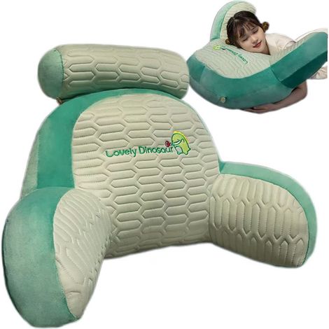 Coussin de lecture pour lit de soutien lombaire doux adapté pour jouer au téléphone portable et lire sur le ou le canapé 70x50cm (1/5)