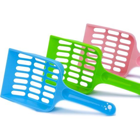 Cat Litter Shovel Plastic Sand Shovel Pet Dog Pooper Scooper 3 Pieces