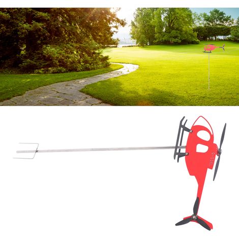 Girouette d’Extérieur en Métal Rouge Rotative Avion Girouette Indicateur de Direction du Vent pour Décor de Patio et Jardin avec Support de Montage (1/5)