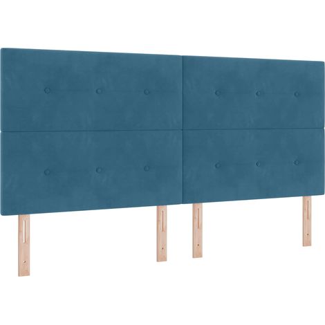 Maison Exclusive - Testiera LED con strisce LED Blu 200 cm Velluto (1/5)