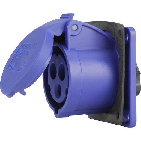 PCE Caravan-CEE-Anbaudose 3-polig 16A blau Adapterstecker