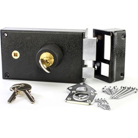 Serrure en applique cylindre rond Metalux - Droite (1/3)