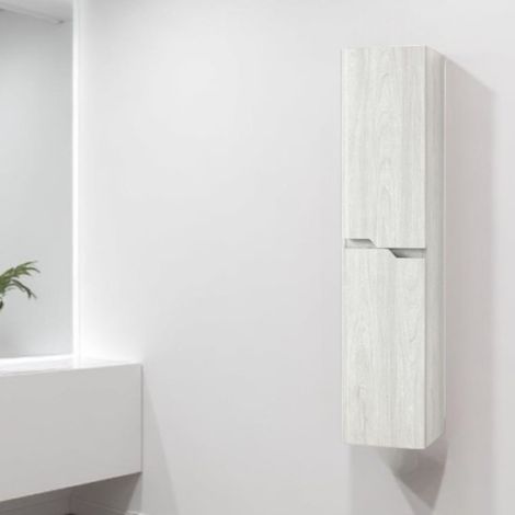 Colonna da bagno sospesa moderno BORA a 2 ante LARICE BIANCO (1/4)
