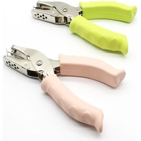 2 Pieces Single Hole Punch Pliers, Round Hole Punch Pliers, for Metal Paper Puncher with Soft Handle, for Scrapbook Notebook Crafts (1/4)